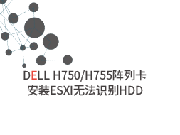 DELL服务器PERC H750 H755安装VMware ESXI时硬盘无法识别