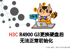 【惠州惠阳】H3C R4900 G3硬盘更换后不能格式化